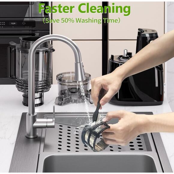 Cold Press Juicer 350W – 6.5” Wide Chute, High Yield, Easy Clean Machine - Picture 7 of 7